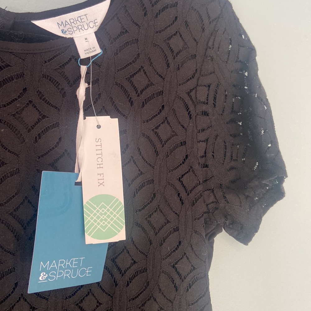 Market & Spruce Hans top/shirt- black, size Medium (M) Brand New! - Picture 2 of 4